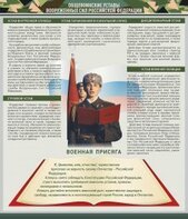 Стенд "Уставы. Закон военной службы. Военная присяга" - fgospostavki.ru - Нижний Тагил